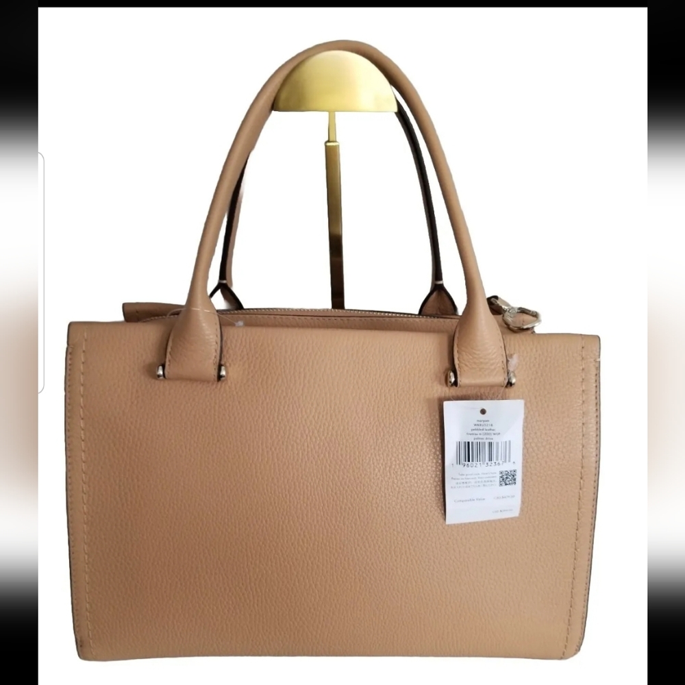 SOLD! NWT KATE SPADE ♠️ MARYAM PALMER DRIVER PEBBLED LEATHER Tiramisu/Tan - Picture 4 of 16